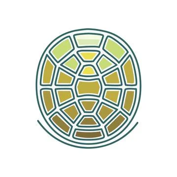 Geometric turtle shell. Abstract design with a geometric pattern, resemblin.. Stock Illustration