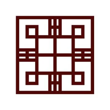 Geometric unique korean traditional pattern. Vector illustration. Stock Illustration