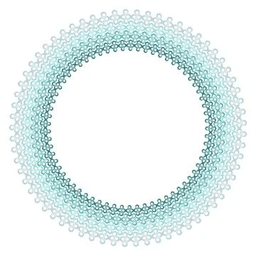 Geometric vector abstract round honeycomb frame. Design elements Illustrazione stock
