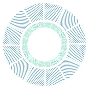 Geometric vector abstract round linear frame. Design elements Stock Illustration