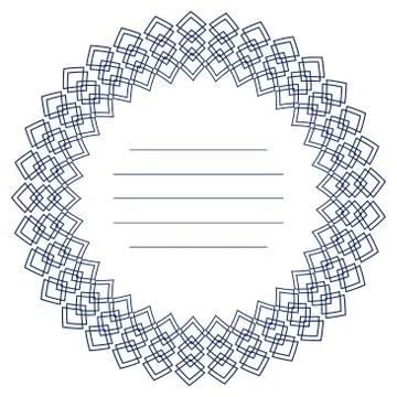 Geometric vector abstract round rhombus frame. Design elements Stock Illustration