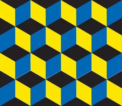Geometric vector background. Cube shapes. Optical illusion Stock-Illustration
