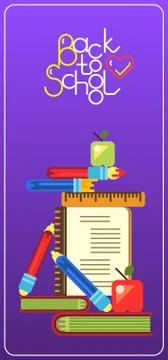 Geometric vector banners. Education concept poster Stock Illustration
