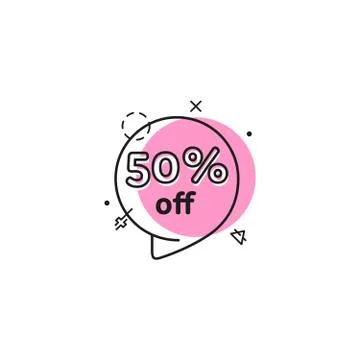 Geometric vector bubbles promo banner Stock Illustration