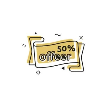 Geometric vector bubbles promo banner Stock Illustration