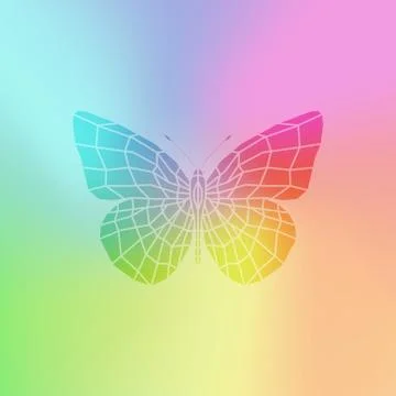 Geometric vector butterfly. Stock Illustration