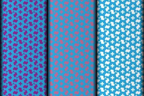 Geometric vector eps blue pattern design. Stock Illustration