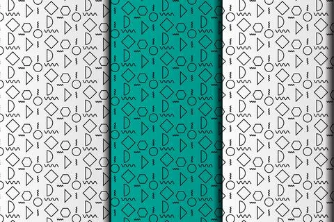 Geometric vector eps seamless pattern design template. Stock Illustration