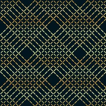 Geometric vector golden line pattern. Seamless abstract texture for wallpaper Stock Illustration