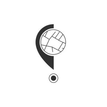 Geometric Vector illustration of line map pin with circle map icon. Graphic Stock Illustration