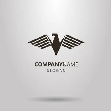  geometric vector logo of an abstract eagle Illustrazione stock