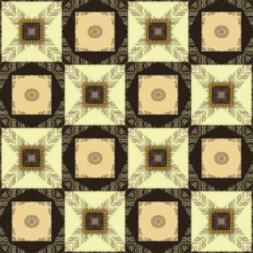 Geometric vector patchwork seamless pattern. Modern background w Stock Illustration