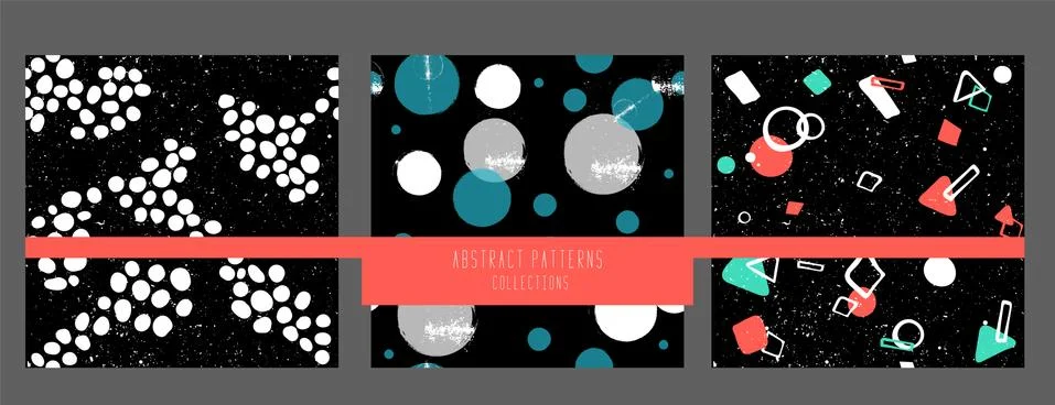 Geometric Vector pattern with black and white form. Form a triangle, a line,  Stock Illustration