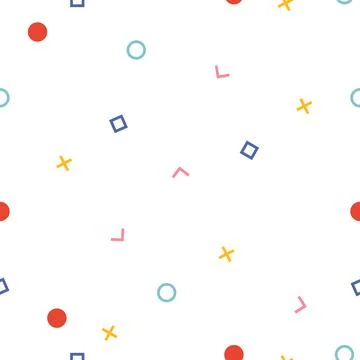 Geometric Vector pattern colours. Form a triangle, a cross, a circle. Hipster Stock Illustration