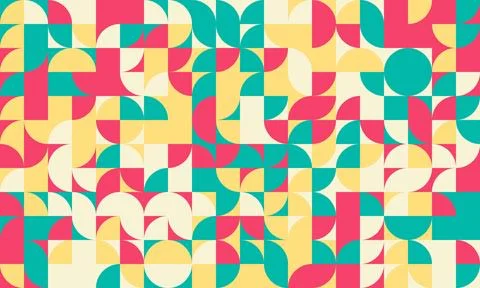 Geometric vector pattern featuring minimal shapes and seamless design. Great  Stock Illustration