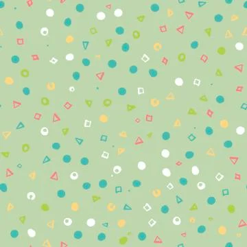 Geometric Vector pattern with green white. Form a triangle, a line, a circle. イラスト素材