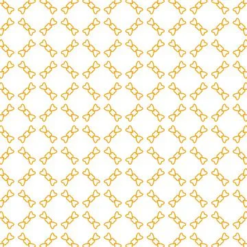 Geometric vector pattern orange bows on white background Illustrazione stock