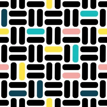 Geometric vector pattern in retro style, modern stylish texture, abstract Illustrazione stock