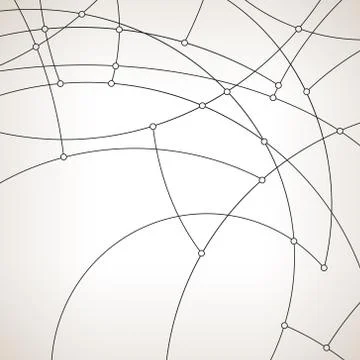 Geometric vector pattern,curves and circles 스톡 일러스트