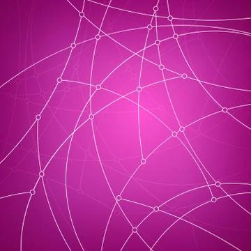Geometric vector pattern,curves and nodes 스톡 일러스트