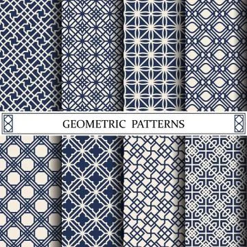 Geometric vector pattern,pattern fills, web page, background, surface and tex Stock Illustration