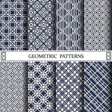Geometric vector pattern,pattern fills, web page, background, surface and tex Stock Illustration