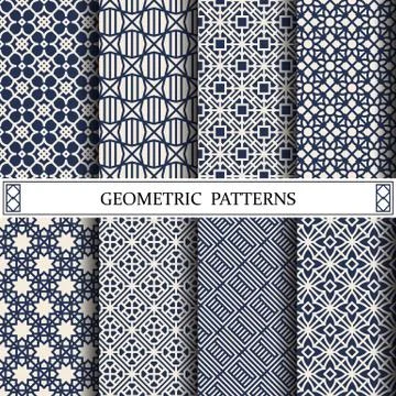 Geometric vector pattern,pattern fills, web page, background, surface and tex Stock Illustration