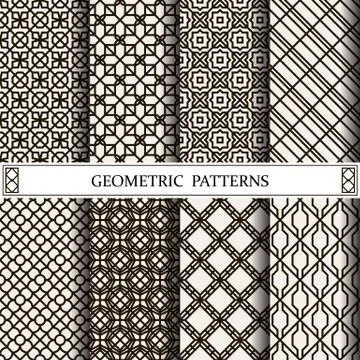 Geometric vector pattern,pattern fills, web page, background, surface and tex Stock Illustration
