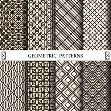 Geometric vector pattern,pattern fills, web page, background, surface and tex Stock Illustration