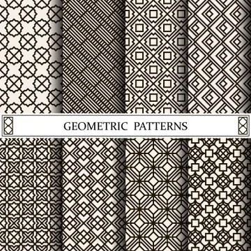 Geometric vector pattern,pattern fills, web page, background, surface and tex Stock Illustration