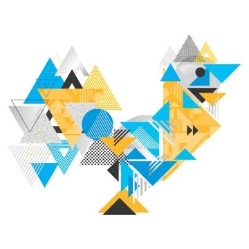 Geometric Vector Rooster Stock Illustration