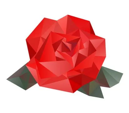 Geometric vector rose Stock Illustration