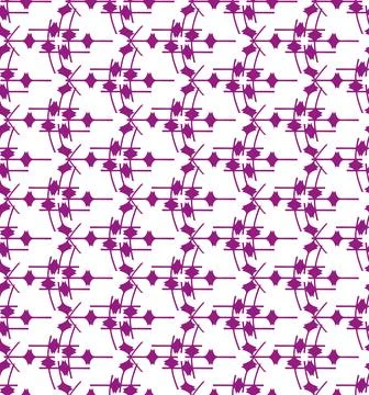 Geometric vector seamless background with purple elements. Illustrazione stock