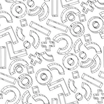 Geometric vector seamless pattern Illustrazione stock