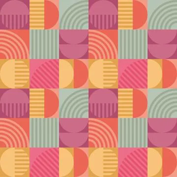 Geometric vector seamless pattern Stock Illustration