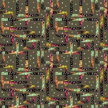 Geometric vector seamless pattern Illustrazione stock