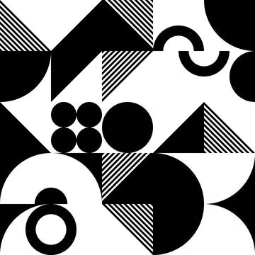 Geometric vector seamless pattern minimal posters with 20s geometric design.. Stock Illustration