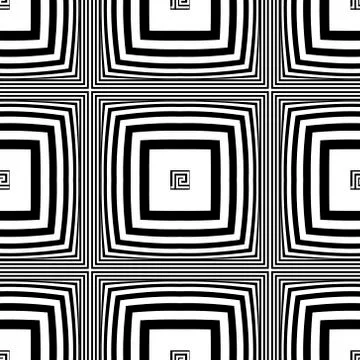 Geometric vector seamless pattern. Radial squares background. Repeat  square  Illustrazione stock