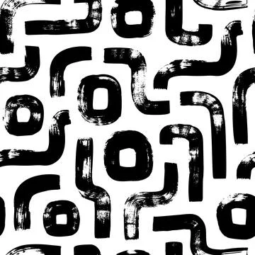 Geometric vector seamless pattern in retro style. Stock Illustration