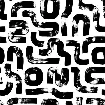 Geometric vector seamless pattern in retro style. Stock Illustration