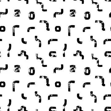 Geometric vector seamless pattern in retro style. Stock Illustration