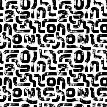 Geometric vector seamless pattern in retro style. Stock Illustration