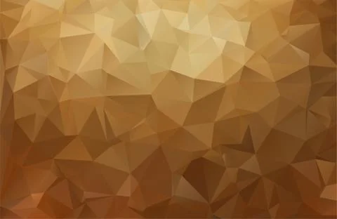 Geometric vector triangular background, gold, yellow, brown. Vector illustrat イラスト素材