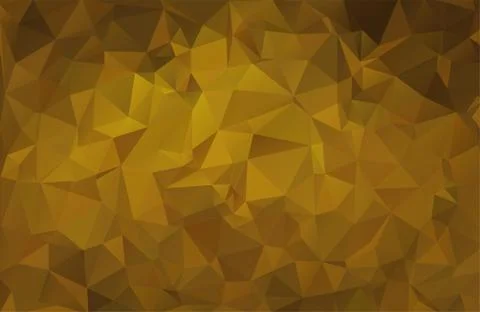 Geometric vector triangular background, gold, yellow, brown. Vector illustrat Illustrazione stock