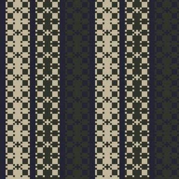 Geometric Vertical Striped square Knitting seamless pattern design in beige.. Stockillustratie