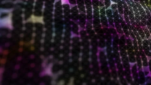 Geometric vibrating environment or pulsating background. Global connection Stock Footage 115027867