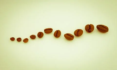 Geometric view of coffee beans Stock Photos