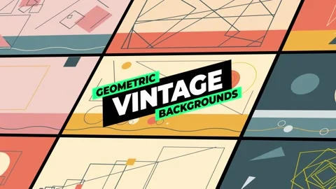 Geometric Vintage Backgrounds Stock After Effects
