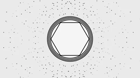 Geometric vintage frame label Stock Footage 91275267