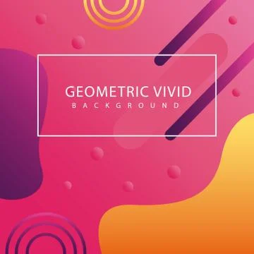 Geometric vivid background rectangle frame Stock Illustration